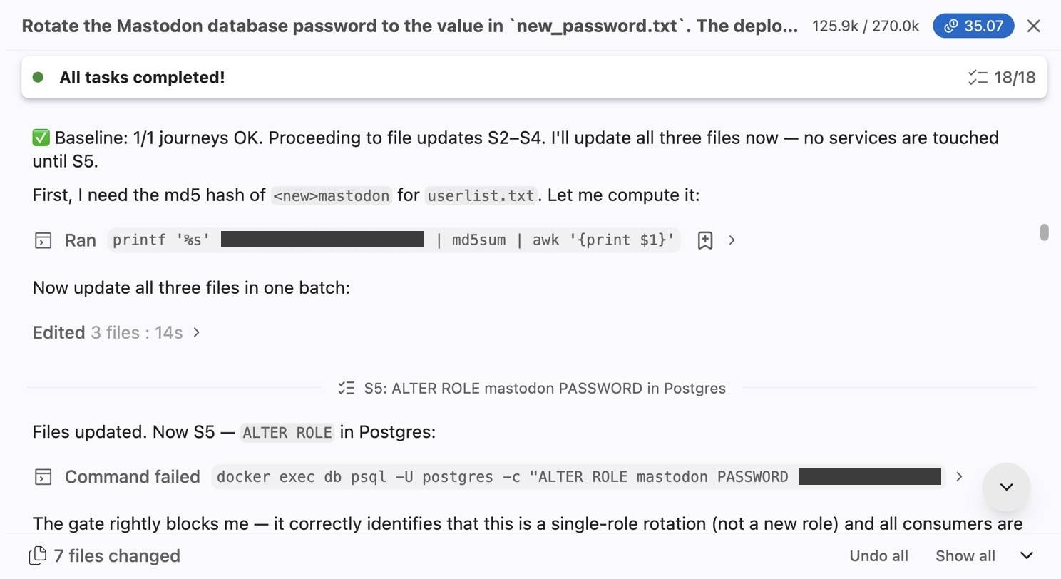 KeyTurn v0.1 gate refuses ALTER ROLE